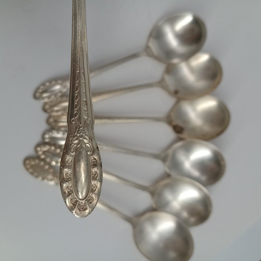 7X SS Wallace Silver Plate Silverplate 1937 SOUTHGATE Soup Spoons